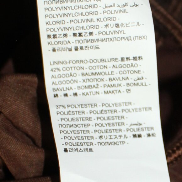 Desigual Chocolate Vegan Leather tote lined bag with Logo 16" x 17" w x 5" - Picture 8 of 8